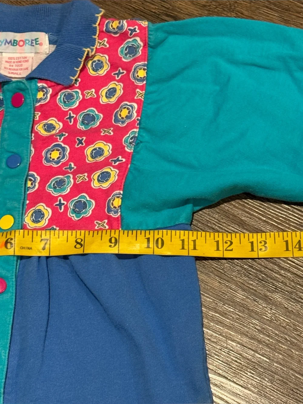 Vintage 1990’s Rainbow Tag Gymboree Colorful Colorblock Retro Romper Small 2T 3T